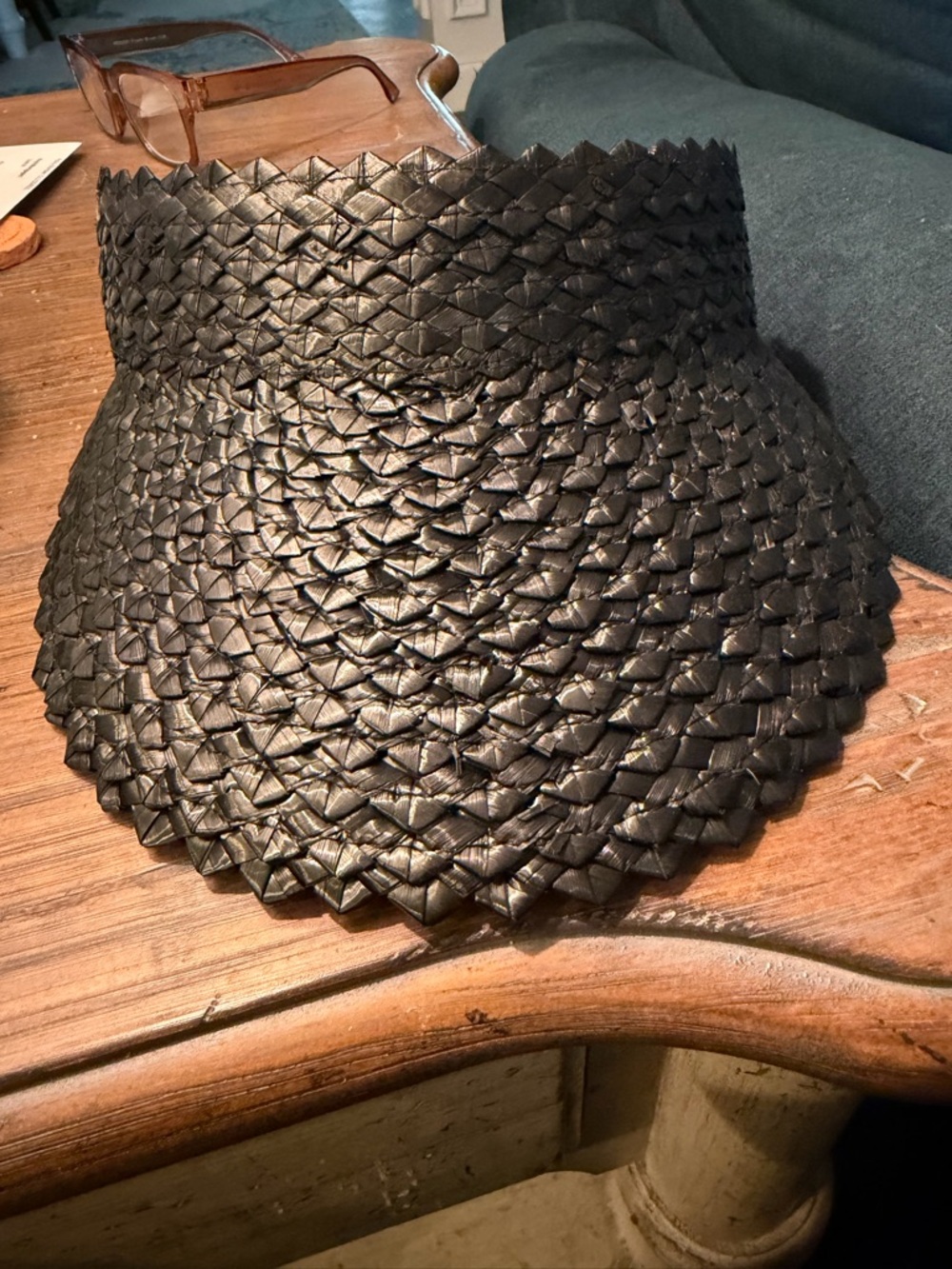 Hemlock Hat Co. “Capri” Black Braided Visor Headband